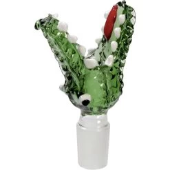 Glass Bowl Crocodile Green