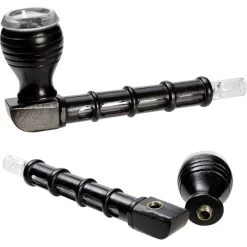 Wood Pipe 2-part With Glass Bowl