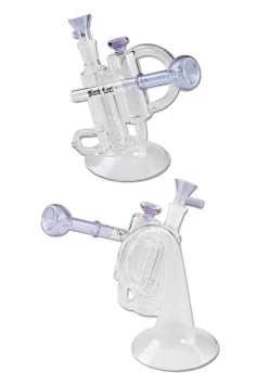 Black Leaf Trumpet Recycle Pipe Violet