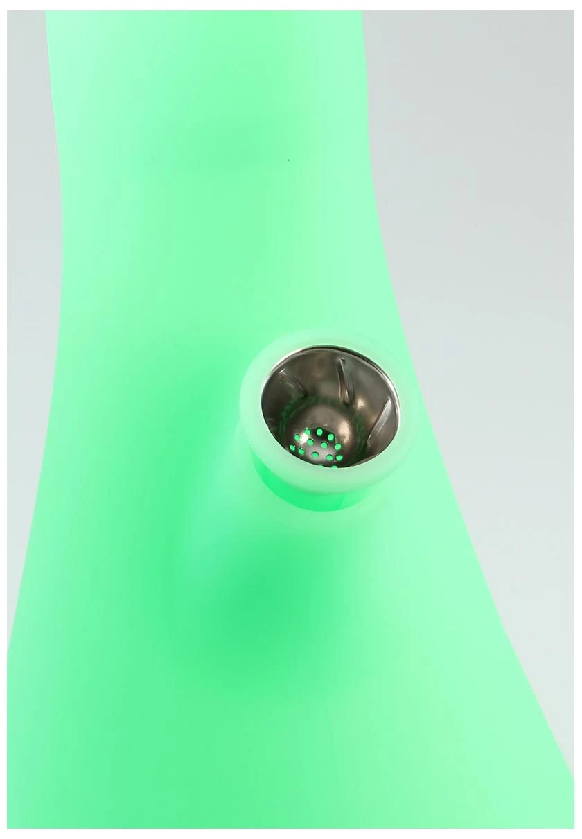 PieceMaker Kahuna Green Glow Silicone Bong 4 PieceMaker Kahuna Green Glow Silicone Bong - Image 2