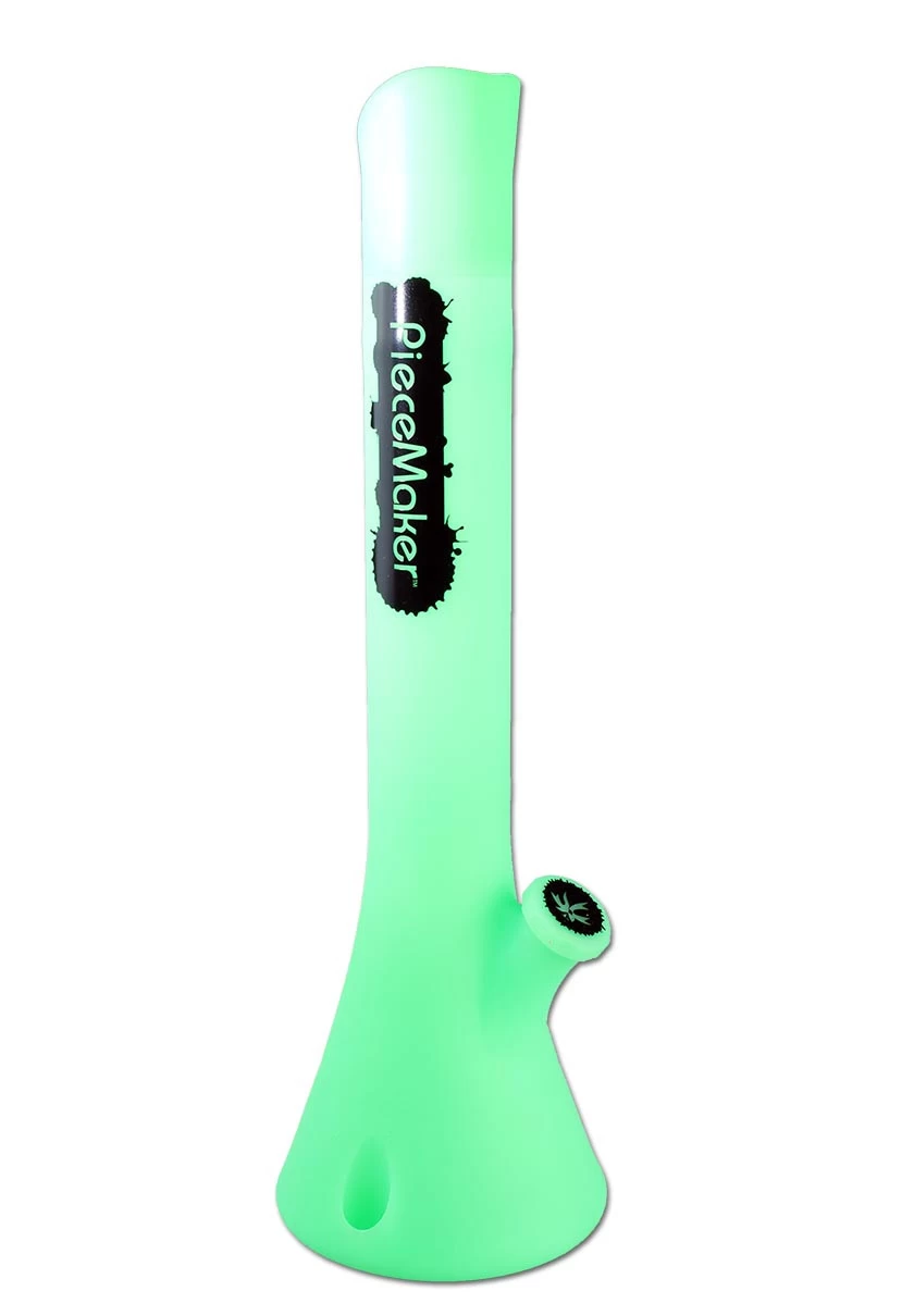 PieceMaker Kahuna Green Glow Silicone Bong 3 PieceMaker Kahuna Green Glow Silicone Bong