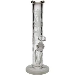 Black Leaf Hemp Leaf Ice Bong Glow