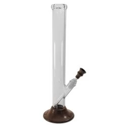 Black Leaf Woody Cylinder Bong Walnut Wood Foot