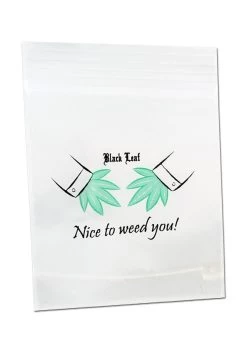 Black Leaf Nice To Weed You Zip Bags 50µ