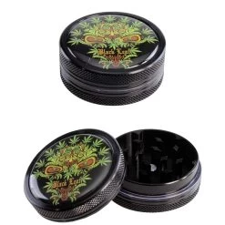 'Black Leaf' 'Leaf Skull' Grinder 2-part Black