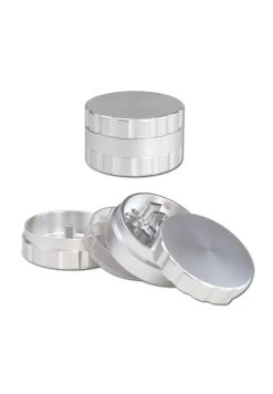 Aluminium Grinder 3-part Silver