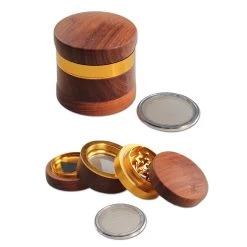 Black Leaf Al. Wooden Grinder 4-part