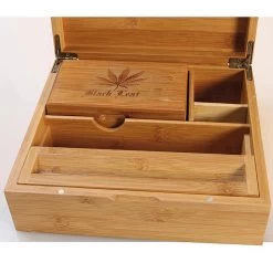 Black Leaf Leaf Bamboo Stoner Box II 8 Black Leaf Leaf Bamboo Stoner Box II -Smoke Gear Shop black leaf blatt stoner box 2 aus bambus 361401 a det2 1280x1280