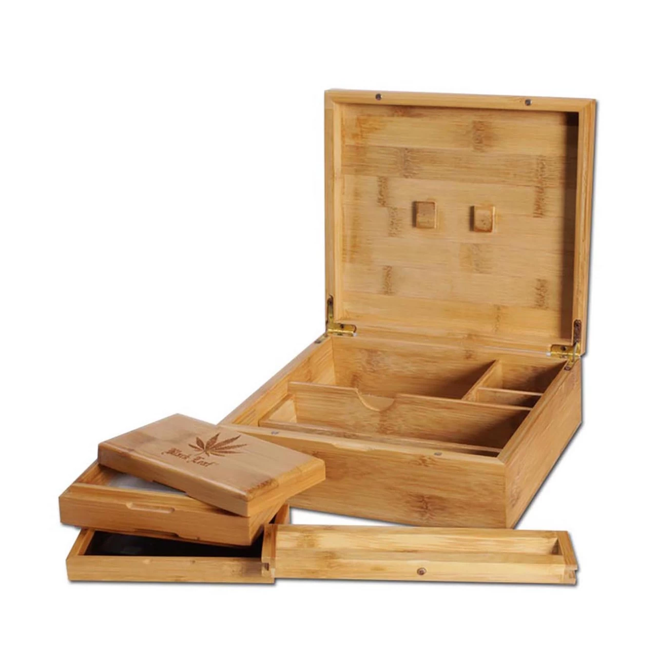 Black Leaf Leaf Bamboo Stoner Box II 3 Black Leaf Leaf Bamboo Stoner Box II