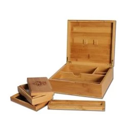 Black Leaf Skull Bamboo Stoner Box II