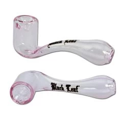 Black Leaf Glass Pure Pipe Pink