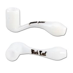 Black Leaf Glass Pure Pipe White