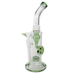 Black Leaf Recycle Bong With Drum Perco Green