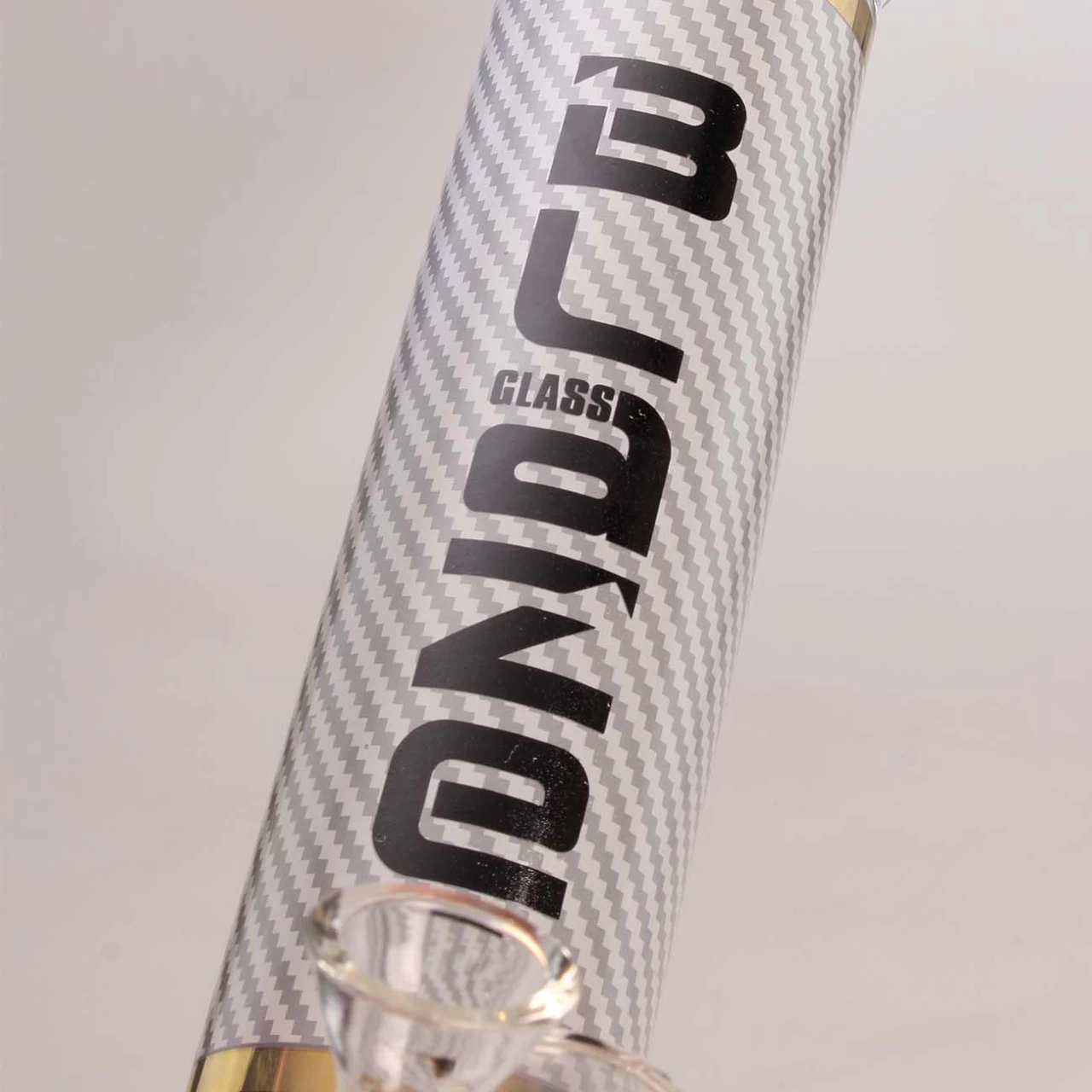 Blaze Glass Stripes Beaker Bong Ice 7mm Grey 4 Blaze Glass Stripes Beaker Bong Ice 7mm Grey - Image 2