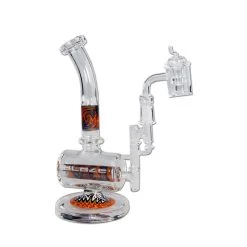 Blaze Glass Oil Bong With Inline Slit Diffuser