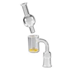 Glass Banger Set Clear Grinding With Carb Cap