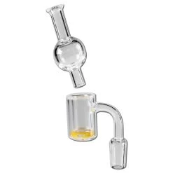 Glass Banger Set Clear Grinding With Carb Cap