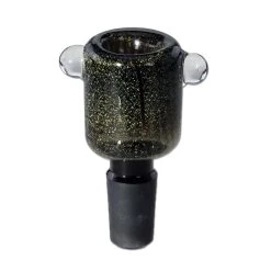 Black Glass Bowl With Glitter