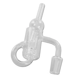 Oil Black Leaf Quartz Banger Carb Cap + Drum