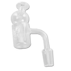 Oil Black Leaf Quartz Banger Carb Cap + Dish